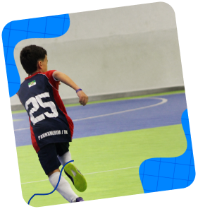 Aluno salesiano em atividade esportiva